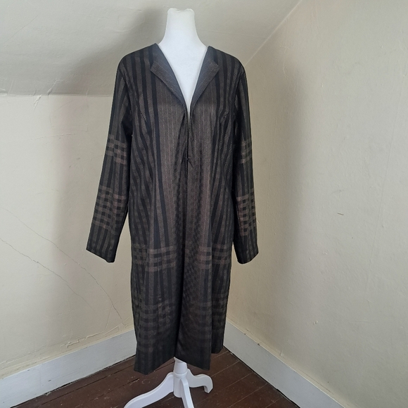 Soft Surroundings  Stonehaven Plaid Duster Cardigan Jacket Women’s Size M - Picture 2 of 14